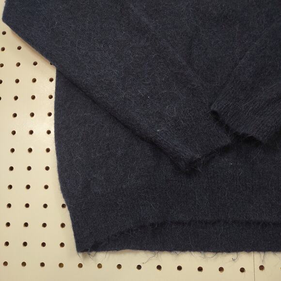 Zara Alpaca Wool Blend Navy Sweater, Size Large - Picture 3 of 7